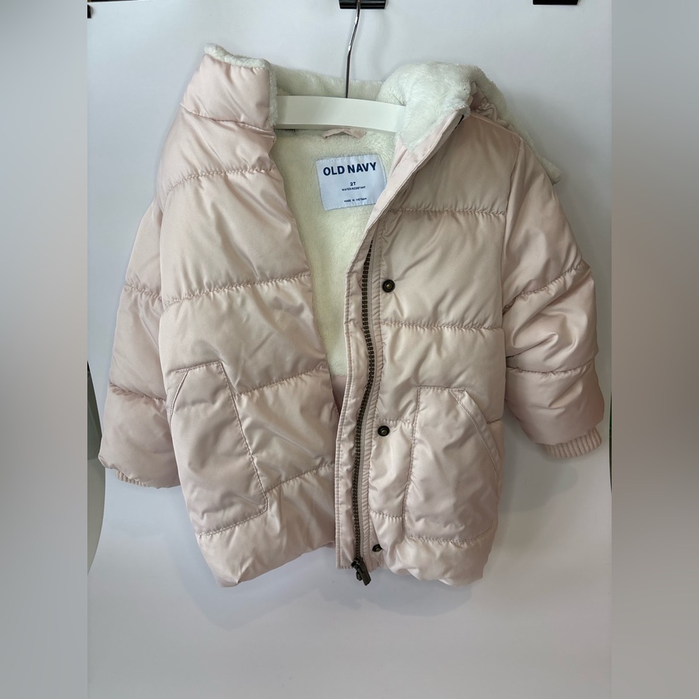 Old Navy Toddler Girls Pink Puffer Jacket